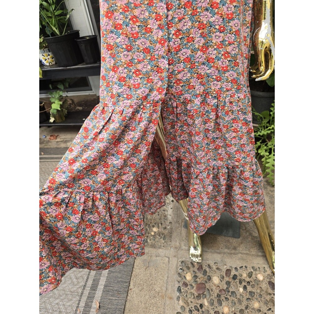 Natural Life Talulah Maxi Dress L/XL Oversized Floral Button Layer Cottagecore - Picture 3 of 8